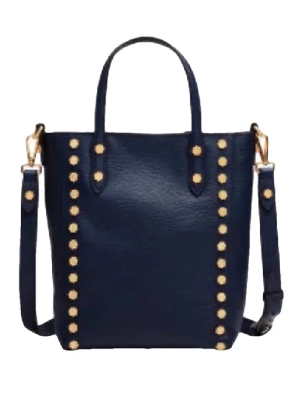 Annabel Ingall Daisy Studded Navy Blue Leather purse bag tote